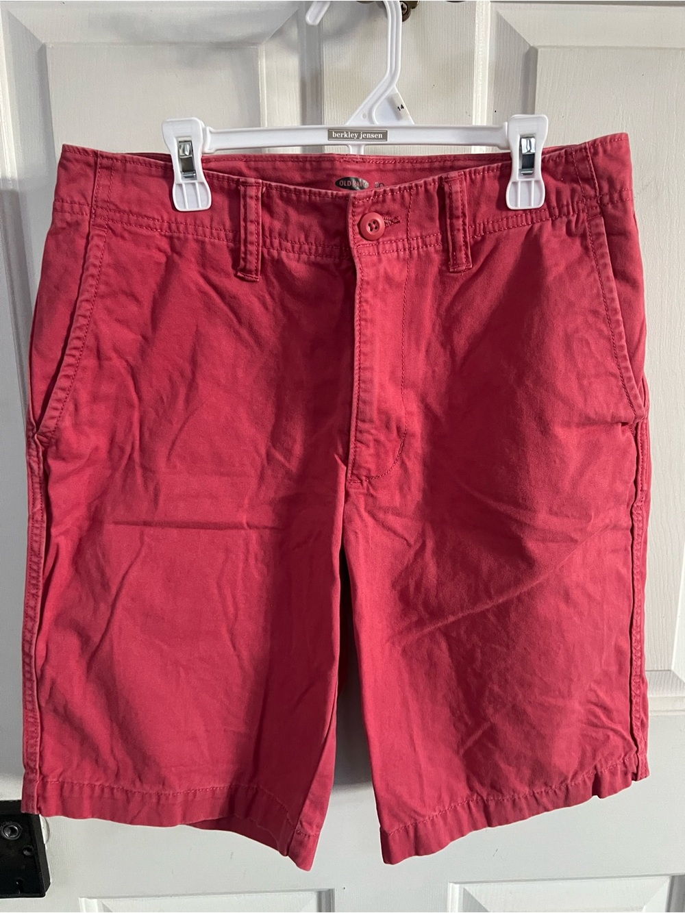 Old Navy Men’s Coral Pink Flat Front Cotton Shorts size 30